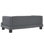 vidaXL Canapé pour enfants gris foncé 80x45x30 cm velours