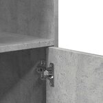 vidaXL Armoire à roulettes gris béton 55x40x91 cm bois d'ingénierie