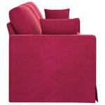vidaXL Canapé Bordeaux 228 x 78 x 80 cm Velours