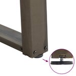 vidaXL Pieds de table console en U  2 pièces  acier naturel  38 x (72-73) cm