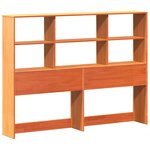 vidaXL Lit bibliothèque sans matelas cire marron 140x200cm bois massif