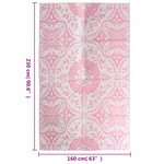 vidaXL Tapis d'extérieur Rose 160x230 cm PP