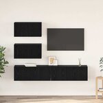 vidaXL Ensemble meuble TV 4 Pièces Chêne noir 80 x 30 x 30 cm