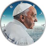 Pièce de monnaie en Argent 1 Dollar g 31.1 (1 oz) Millésime 2025 FRANCISCUS