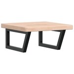 vidaXL Étagère de vasque murale acier et bois de chêne massif