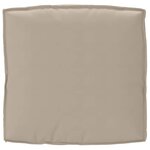 vidaXL Coussin pour assise de palette Taupe 80 x 80 x 12 cm