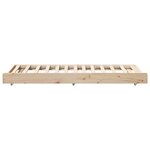 vidaXL Cadre de lit Marron 90 x 200 cm Bois de pin massif