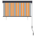 vidaXL Store roulant d'extérieur 120x250 cm Jaune et bleu