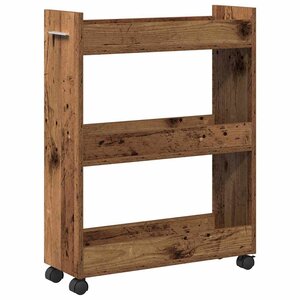 vidaXL Armoire avec roue Bois ancien 60 x 22 x 79 cm Bois d'ingénierie