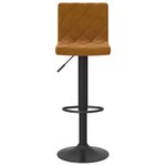 vidaXL Tabourets de bar lot de 2 marron velours
