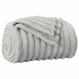 vidaXL Jeté Gris 150 x 130 cm Toison