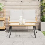 vidaXL Table basse naturelle 90 x 45 x 42 cm en poly rotin