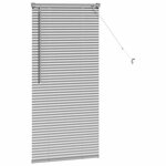 vidaXL Store de Fenêtre avec des rideaux Argent Aluminium