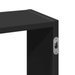 vidaXL Étagère murale noir 159x18x66 cm bois d'ingénierie