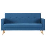 vidaXL Canapé Tissu Bleu