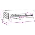 vidaXL Lit de repos sans matelas gris clair 90x190 cm velours