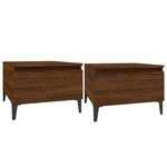vidaXL Tables d'appoint 2 Pièces Chêne marron 50x46x35 cm Bois ingénierie