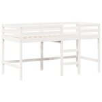 vidaXL Lit superposé avec échelle et toit sans matelas blanc 90x190 cm