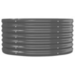 vidaXL Lit surélevé de jardin Acier galvanisé Anthracite