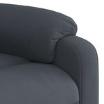 vidaXL Fauteuil inclinable électrique Gris foncé Velours