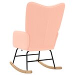 Chaise relaxante vidaXL en tissu laineux rose
