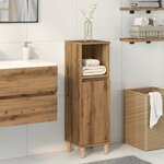 vidaXL Armoire de salle de bain chêne artisanal 30x30x100 cm