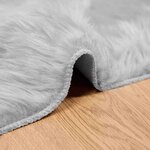 vidaXL Tapis en Peau de Mouton Synthétique Gris 200 x 280 cm Polyester