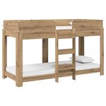 vidaXL Lit Superposé pour Enfants Chêne artisanal 75 x 190 cm
