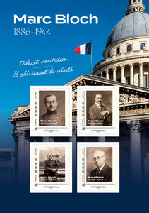 Collector 4 timbres - Marc Bloch - Lettre Verte