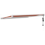 vidaXL Auvent rétractable orange et marron 3 5x2 5m tissu et aluminium