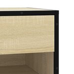 vidaXL Banc à chaussures chêne sonoma bois d'ingénierie et métal