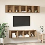 vidaXL Ensemble meuble TV 4 Pièces Chêne artisanal Bois d'ingénierie