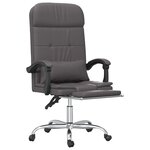 Fauteuil de massage inclinable de bureau informatique étude similicuir gris 02_0025404