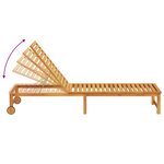 vidaXL Chaise longue avec table Bois massif d'acacia