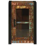vidaXL Cabinet de Salle de Bain avec porte Bois massif de récupération