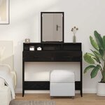 vidaXL Coiffeuse Chêne noir 100 x 41 x 140 cm Bois d'ingénierie