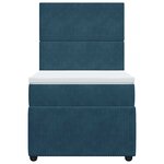 vidaXL Sommier à lattes de lit et matelas Bleu foncé 80x200 cm Velours