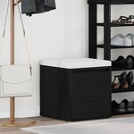vidaXL Commode Chêne noir 40.5 x 40 x 40 cm Bois d'ingénierie