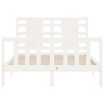 vidaXL Cadre de lit sans matelas blanc 120x200 cm bois de pin massif