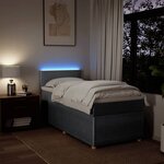 vidaXL Sommier à lattes de lit avec matelas Gris clair 100x200cm Tissu