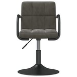 vidaXL Chaises pivotantes à manger lot de 4 gris foncé velours