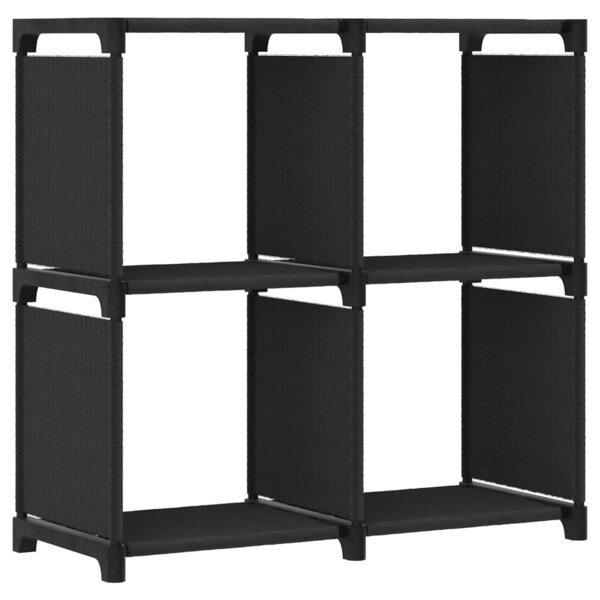 vidaXL Étagère d'affichage 4 cubes Noir 69x30x72 5 cm Tissu