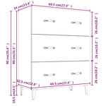vidaXL Buffet chêne sonoma 69 5x34x90 cm bois d'ingénierie