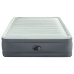 Intex Lit gonflable PremAire blanc et gris Queen Size 152x203x46 cm