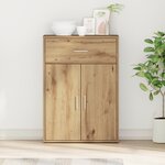 vidaXL Buffet chêne artisanal 79 x 38 x 80 cm Bois d'ingénierie