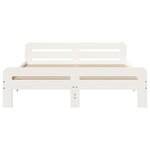vidaXL Cadre de lit sans matelas blanc 140x200 cm bois de pin massif