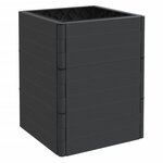 vidaXL Jardinières de jardin 2 Pièces anthracite PP