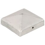 vidaXL Bouchons de poteau de clôture 6 Pièces Métal galvanisé 91x91 mm