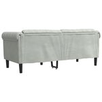 vidaXL Canapé à 2 places gris clair velours