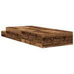 vidaXL Cadre de lit de rangement en vieux bois 75x190 cm